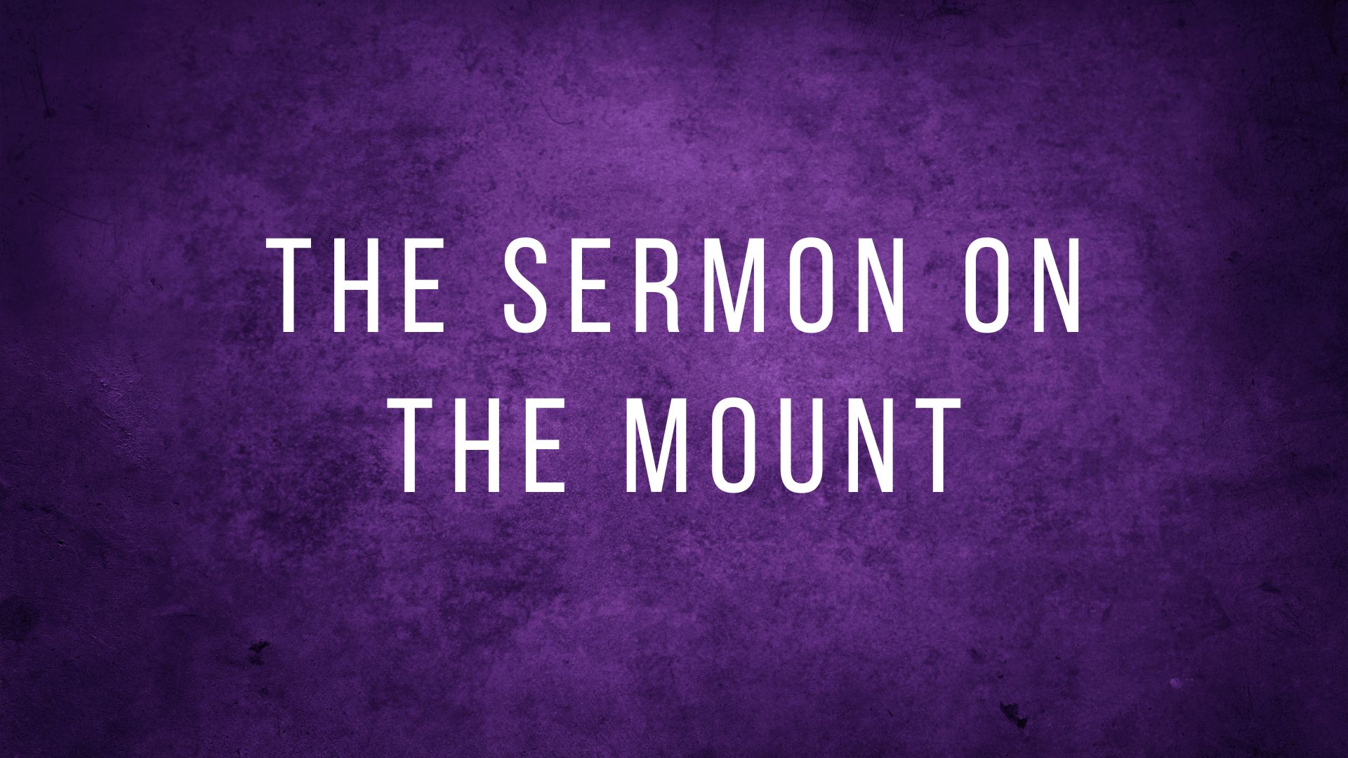 The Sermon on the Mount banner