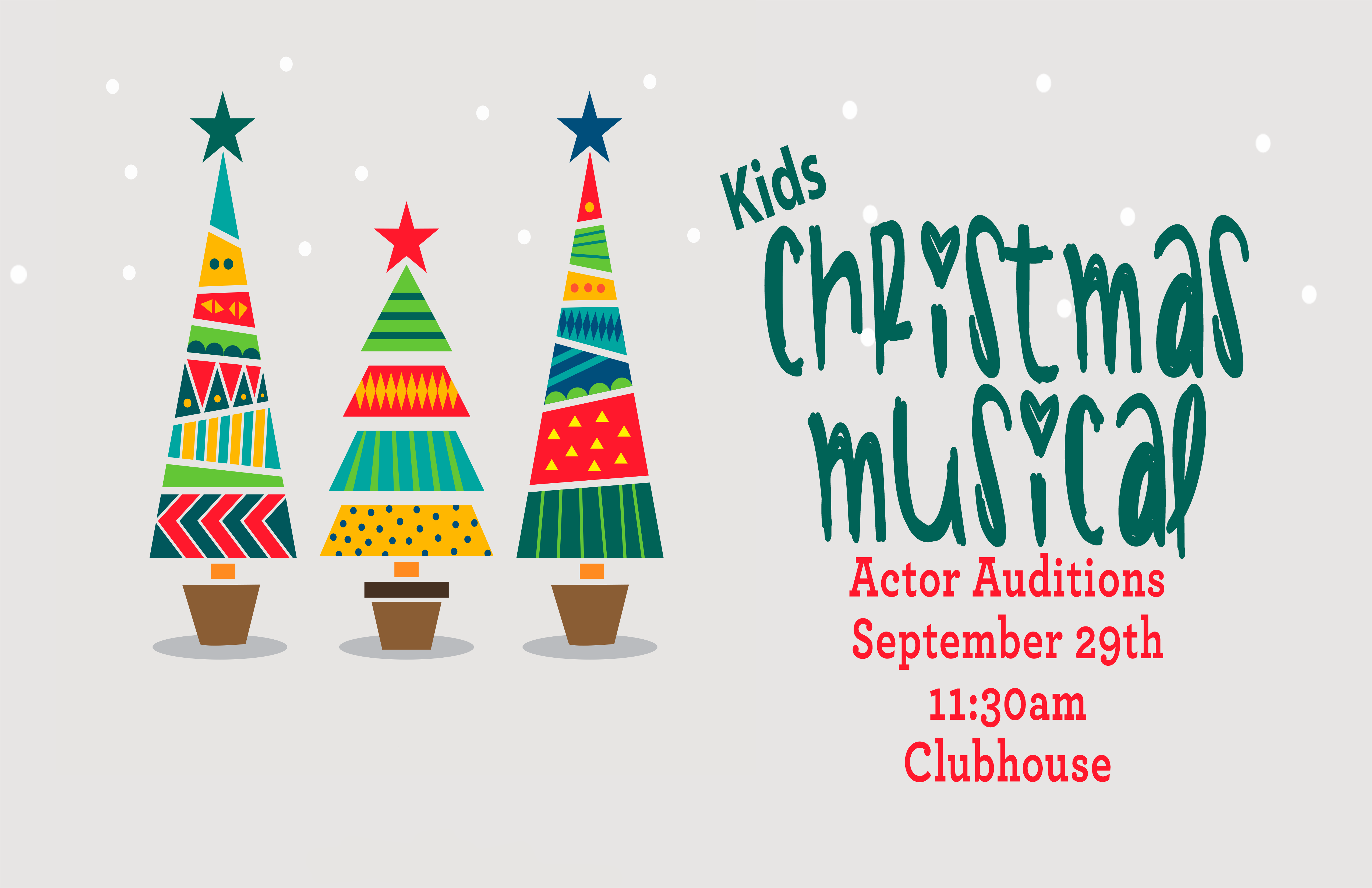 Actor Auditions Christmas Musical image