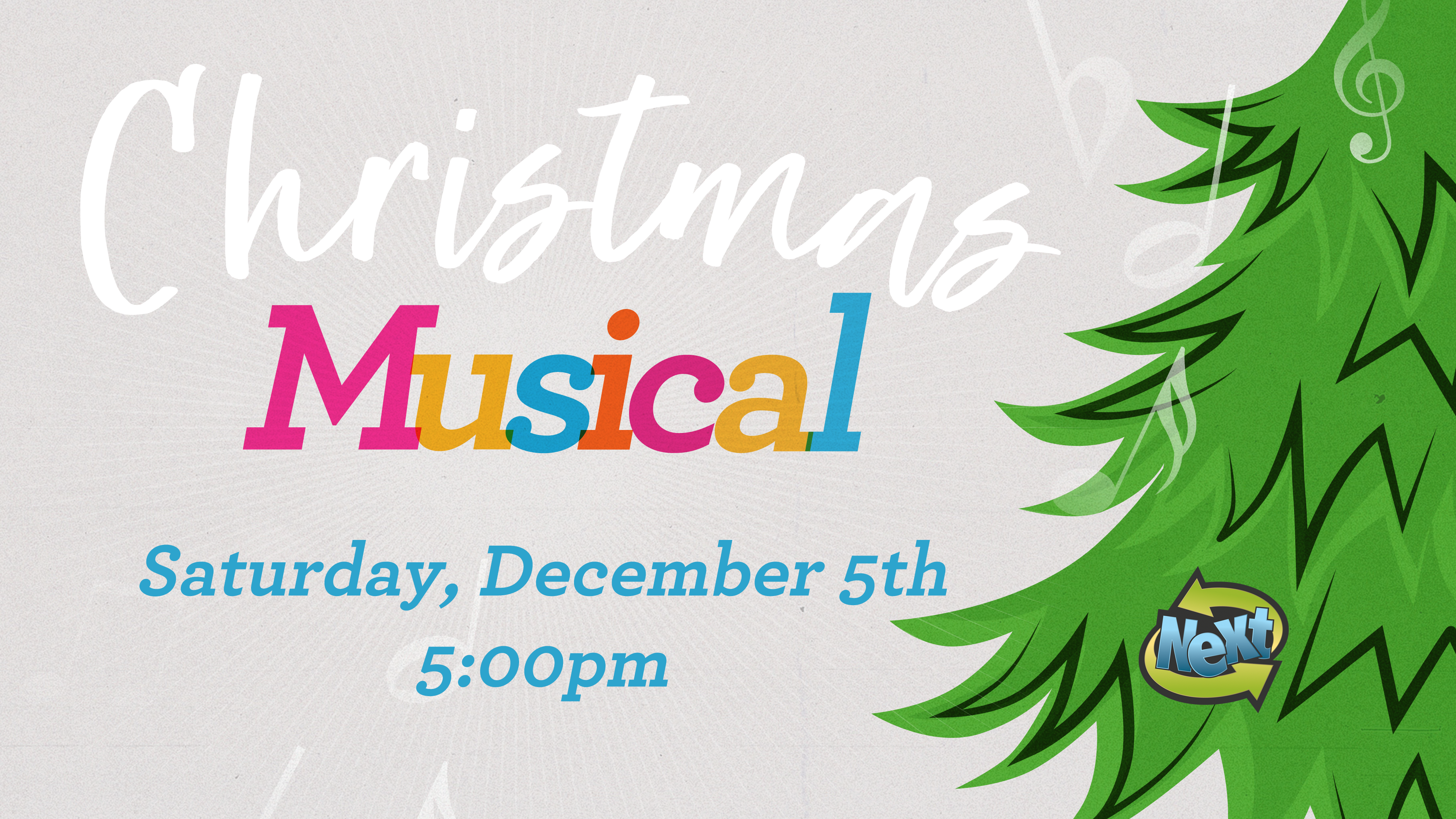 Christmas Musical Graphic Date & Time 2020 image