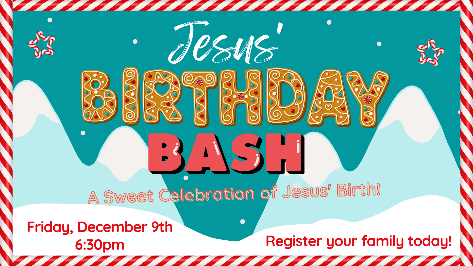 Jesus' Birthday Bash with date image
