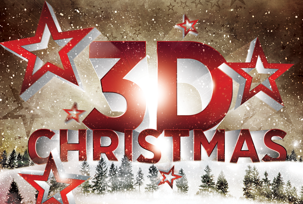 3D Christmas banner