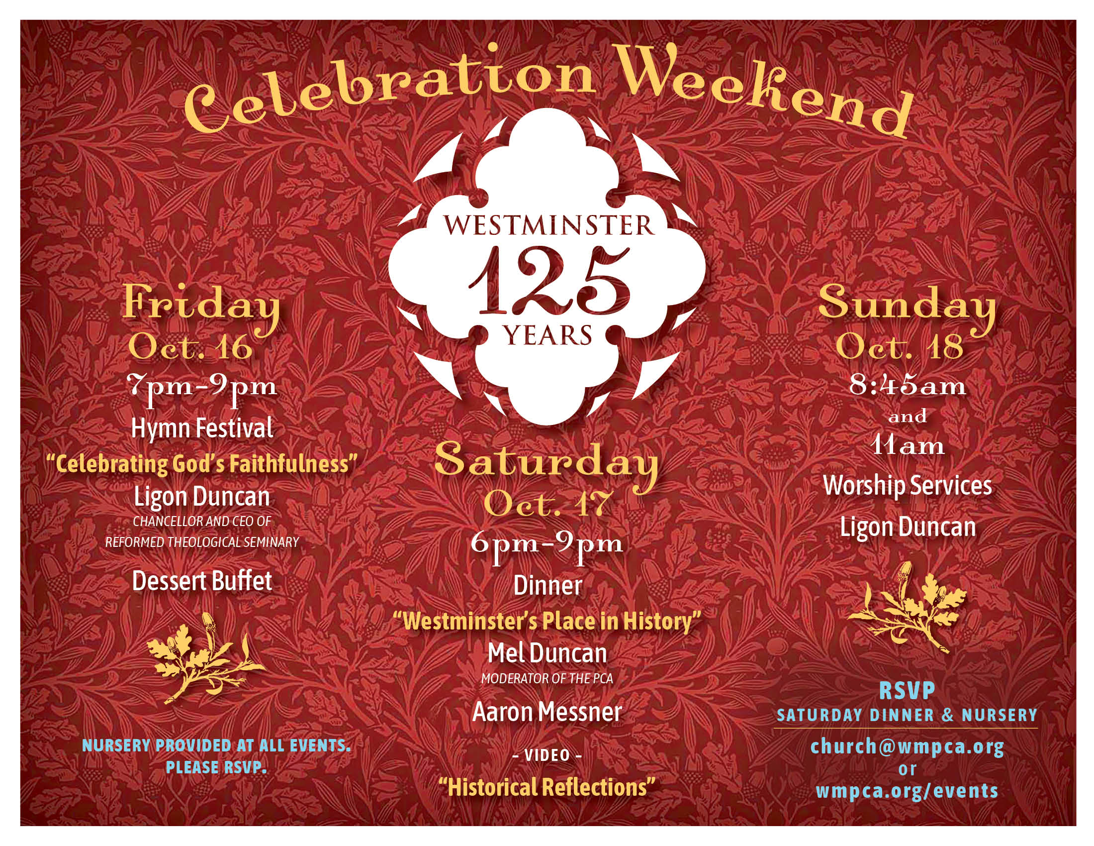 Ligon Duncan Weekend - LETTER HORIZ