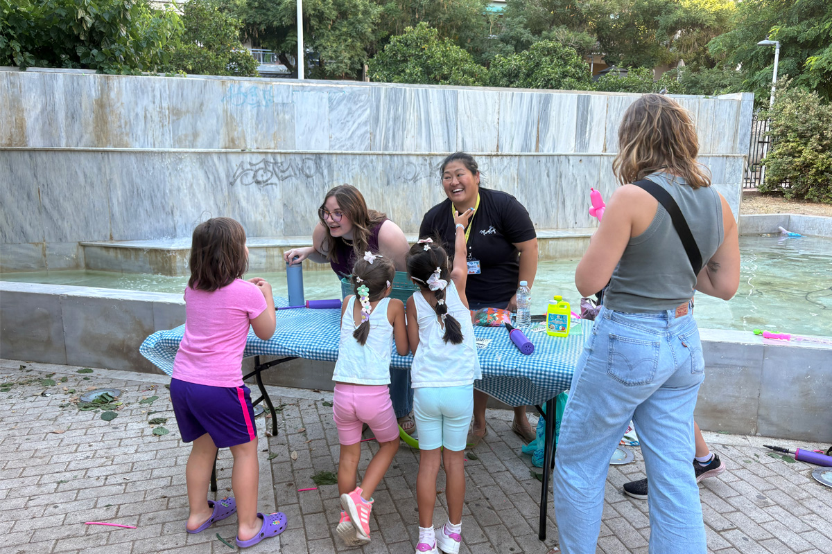 Our team helping with the family festival