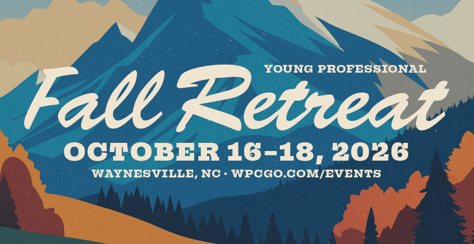 Young Professionals Fall Retreat - Event Design - Bulletin Rectangle ・ 3.1 x 1.16 inches ・ 300 DPI image