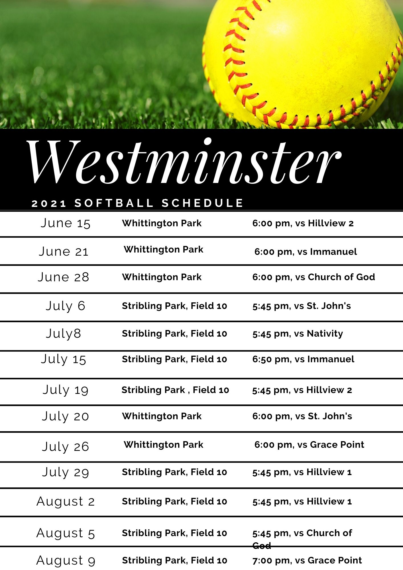 2021 Softball Schedule.8.6