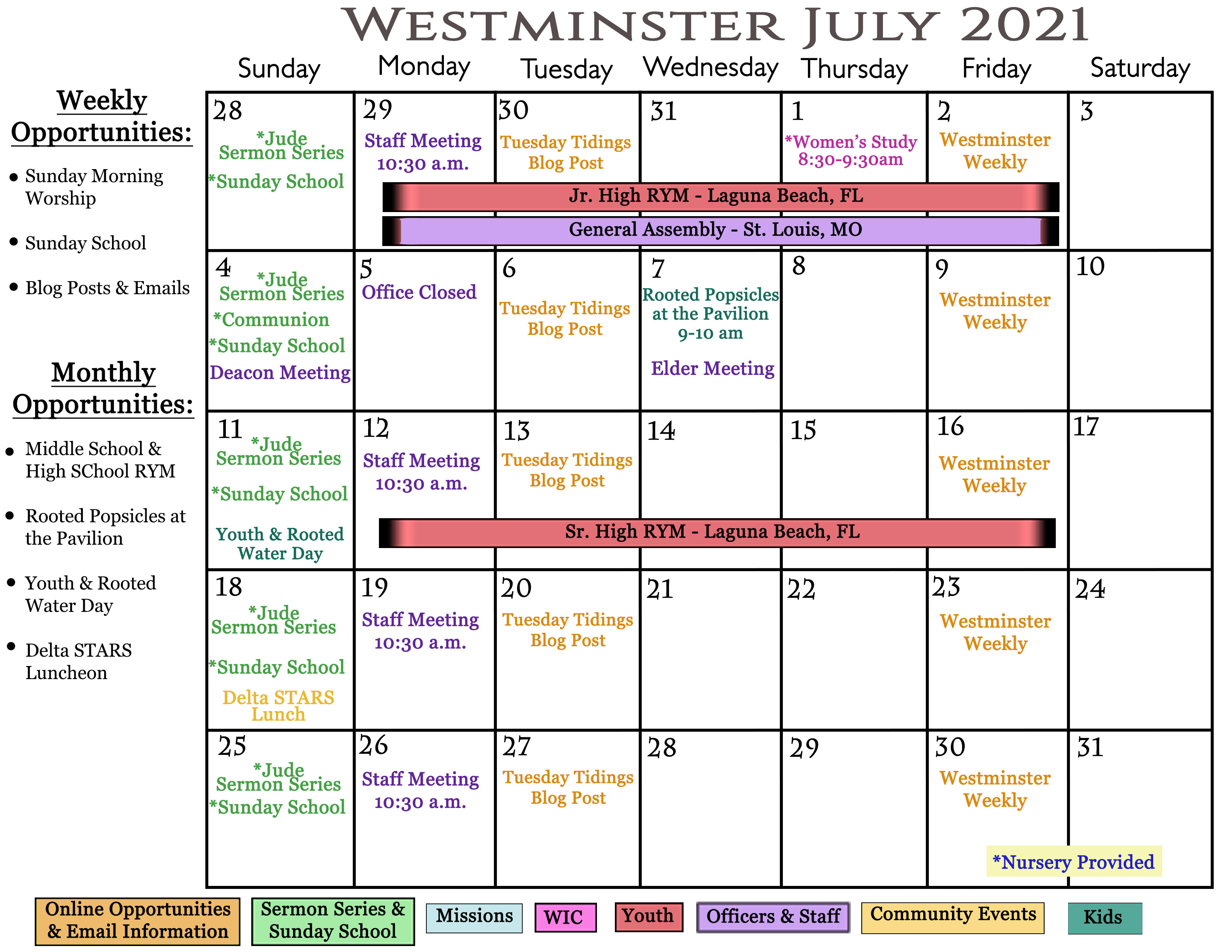 July 2021 Calendar