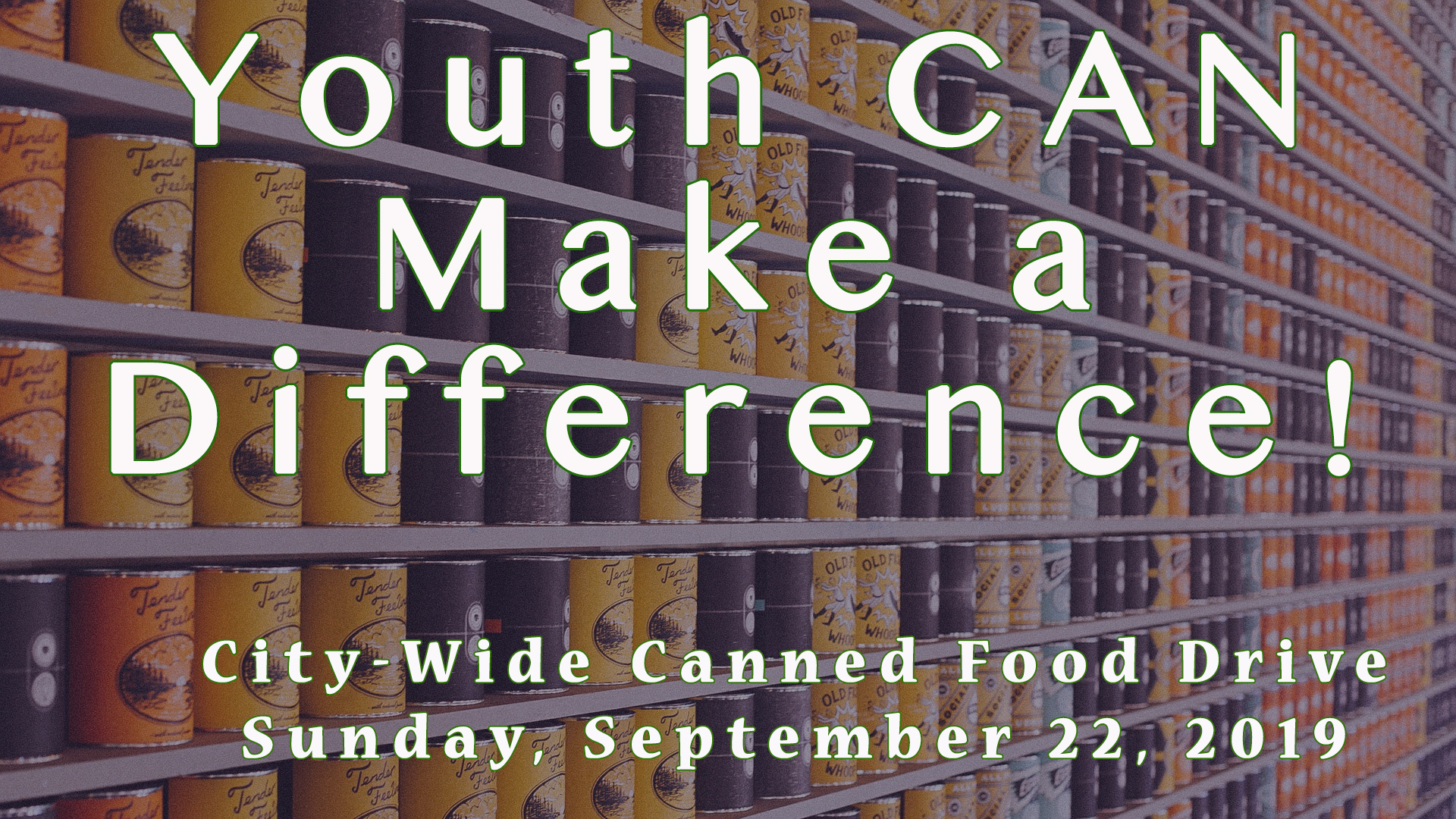 Youth Canned Food Drive 2019