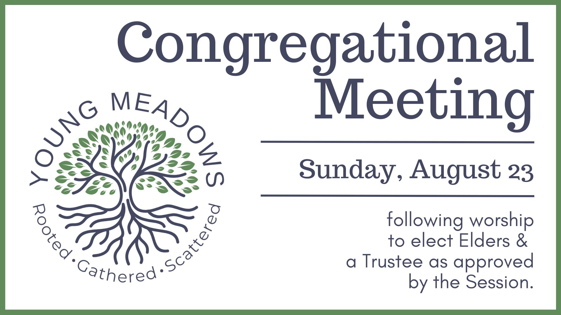 Congregational Meeting 2026 08 23
