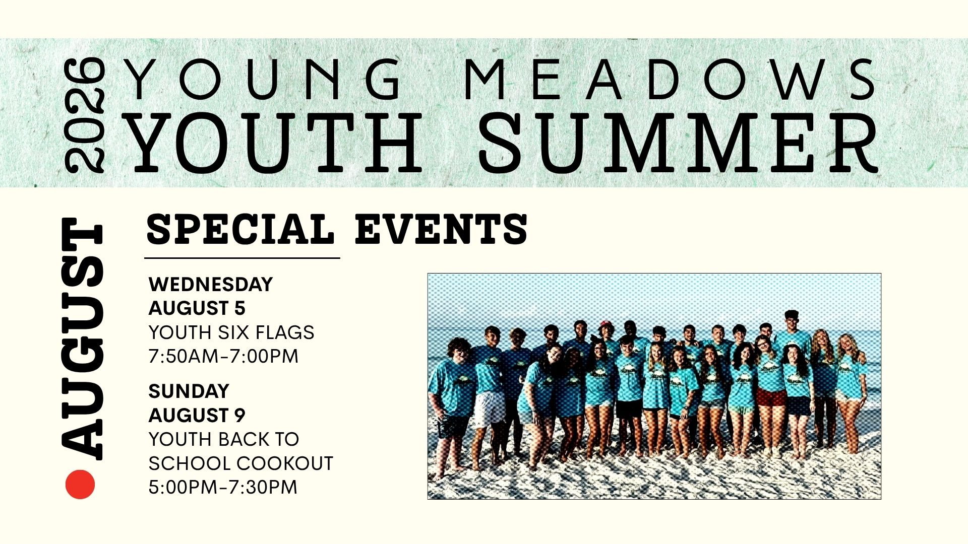 Youth Summer 26 14 AUGUST 26