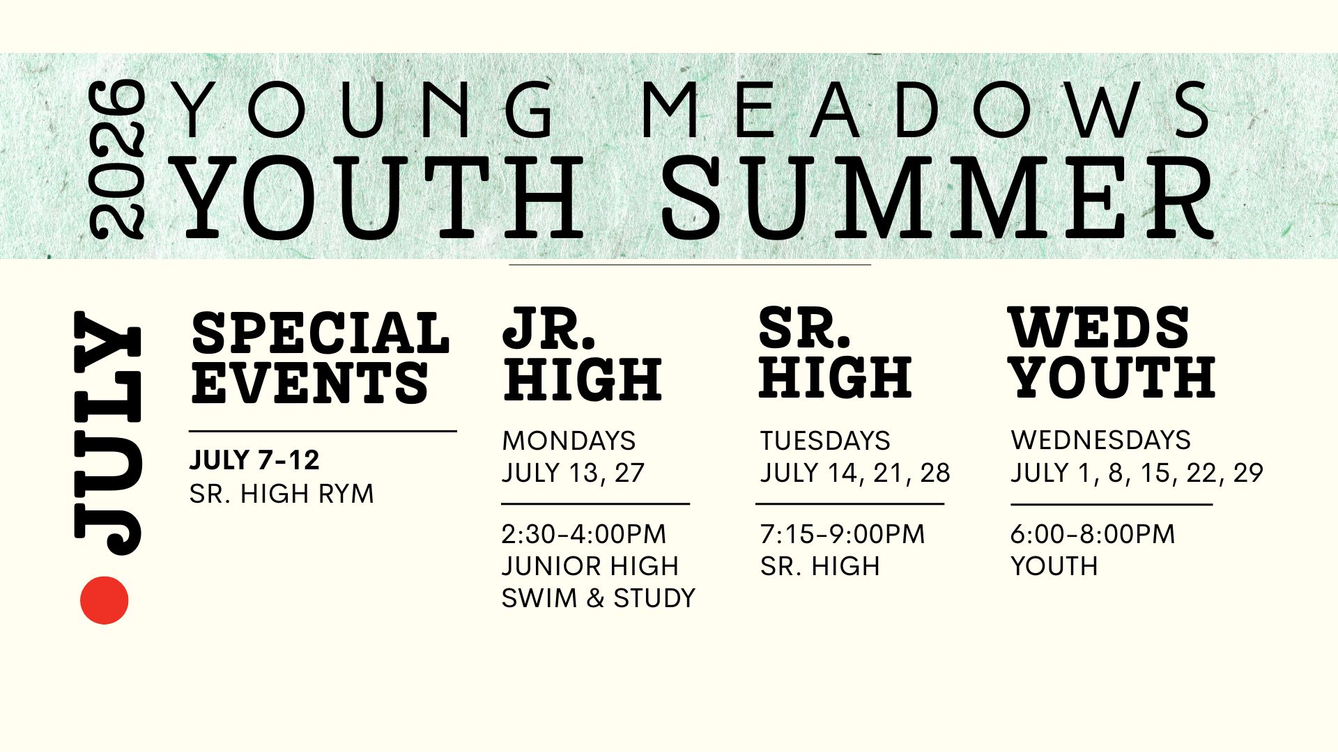 Youth Summer 26 8 JULY 26